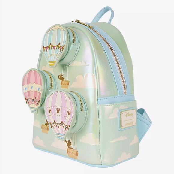 Loungefly Disney Mickey & Friends Hot Air Balloon Pockets Mini Backpack NWT - Picture 3 of 4